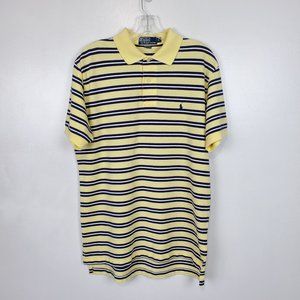 Polo by Ralph Lauren Preppy  Short Sleeve Striped Cotton Polo Shirt Size M